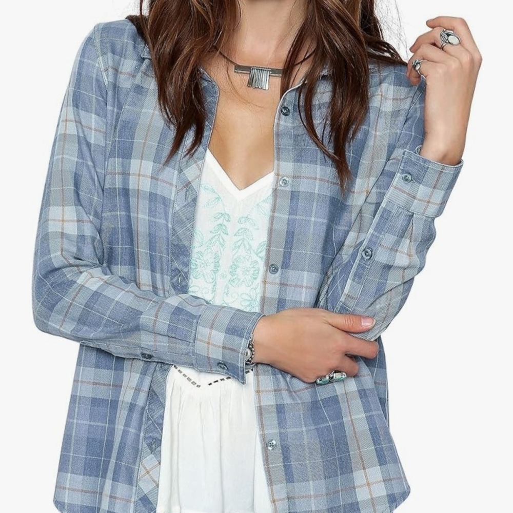 O'Neill Junior's Birdie Flannel Plaid Button Down Shirt